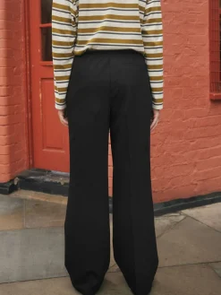 Next Black Tie Waist Wide Leg Trousers Online