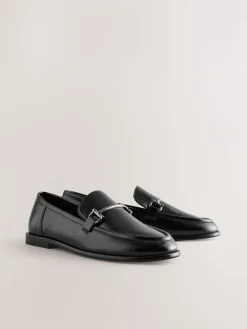 Next Trim Round Toe Loafers Black Discount