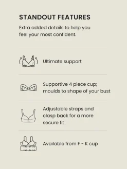 Next Ultimate Support F-K Underwired Bikini Top Black