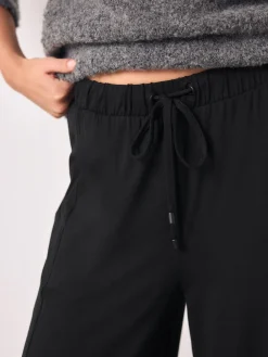 Next Wide Leg Jersey Joggers Black Discount