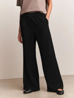 Next Black Wide Leg Soft Cord Trousers Best