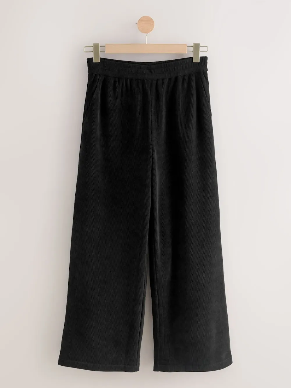 Next Black Wide Leg Soft Cord Trousers Best