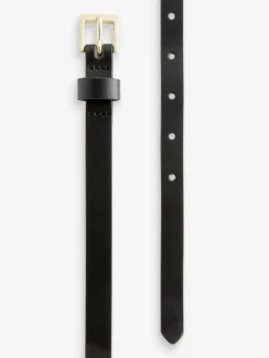 Next Black with Gold Skinny Leather Belt