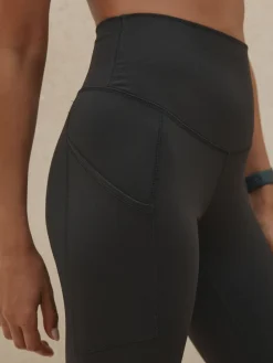 Next Active Sports Dry Tech Sculpting Leggings Black with Pocket New