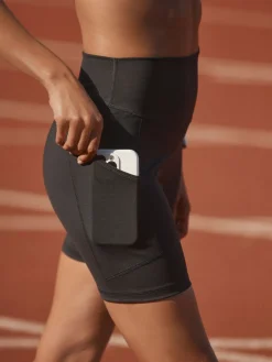 Next Sports Dry Tech Tummy Control Shorts Black With Pockets Online