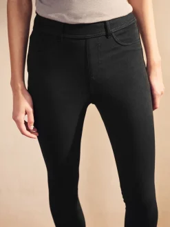 Next Full Length Jersey Denim Leggings 2 Pack Black/Blue Hot