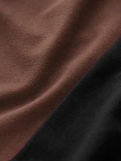 Next Full Length Leggings 2 Pack Black/Brown Hot