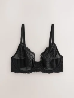 Next Black/Cream Non Pad Plunge DD+ Lace Bras 2 Pack Discount