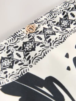 Next Black/Cream Palm High Waist Print Bikini Bottoms Hot