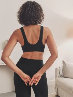 Next Black/Cream Seamless Non Wire Nursing Ultimate Comfort Bras 2 Pack