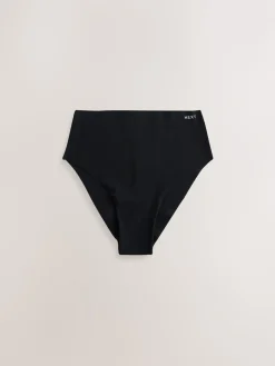 Next Black/Cream/Pink High Waist High Leg Cotton Blend No VPL Knickers 7 Pack Best