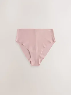 Next Black/Cream/Pink High Waist High Leg Cotton Blend No VPL Knickers 7 Pack Best