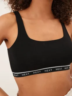 Next 3 Pack Ultimate Comfort Crop Tops Black/Cream/Praline Nude Best