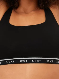 Next 3 Pack Ultimate Comfort Crop Tops Black/Cream/Praline Nude Best