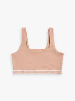 Next 3 Pack Ultimate Comfort Crop Tops Black/Cream/Praline Nude Best