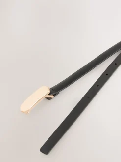 Next Black/Gold Tone Double Wrap PU Belt Discount