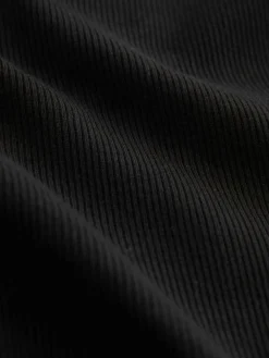 Next Trim Hardware Detail Racer Ribbed Vest Top Black/Gold Sale