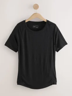 Next Black/Green Active Crew Neck Lightweight Short Sleeve T-Shirts 2 Pack Outlet