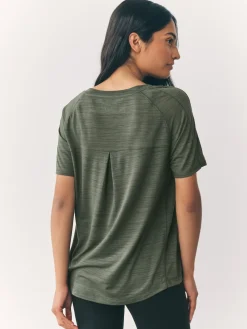 Next Black/Green Active Crew Neck Lightweight Short Sleeve T-Shirts 2 Pack Outlet