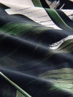 Next Plunge Tummy Control Swimsuit Black/Green Leaf Online