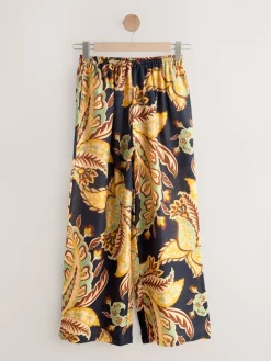 Next Black/Green Wide Leg Summer Trouser Best