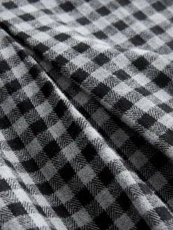 Next Black/Grey Gingham Midi Kilt Skirt Clearance