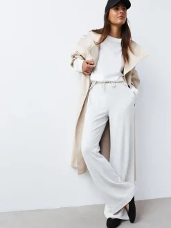 Next Black/Grey Jersey Wide Leg Joggers 2 Pack New