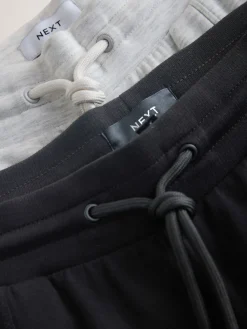 Next Black/Grey Jersey Wide Leg Joggers 2 Pack New