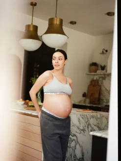 Next Maternity Nursing Crop Ultimate Comfort Tops 2 Pack Black/Grey Online