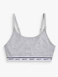 Next Maternity Nursing Crop Ultimate Comfort Tops 2 Pack Black/Grey Online