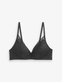 Next Pad Non Wire Lace Detail Ultimate Comfort Bras 2 Pack Black/Mauve Purple Best