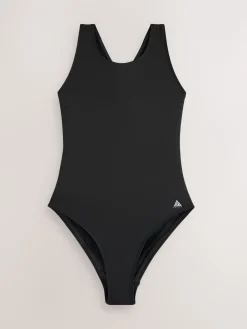 Next Black/Monochrome Ikat High Neck Swimsuit 2 Pack