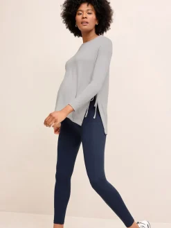 Next Black/Navy Blue Maternity Essential Leggings 2 Pack Hot