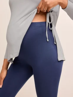 Next Black/Navy Blue Maternity Essential Leggings 2 Pack Hot