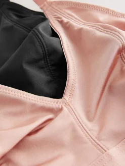 Next Bralette DD+ Ultimate Comfort Non Wire Bralettes 2 Pack Black/Nude Sale