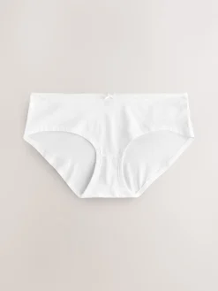 Next Short Cotton Rich Knickers 5 Pack Black/Pastel Rose Nude/White New