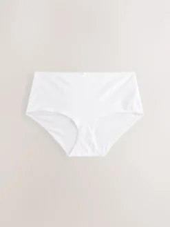 Next Black/Pastel Rose Nude/White Midi Cotton Rich Knickers 5 Pack New