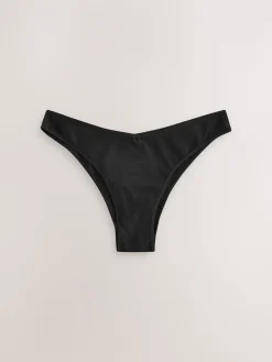 Next Extra High Leg Cotton Rich Knickers 5 Pack Black/Pastel Rose Nude/White Sale