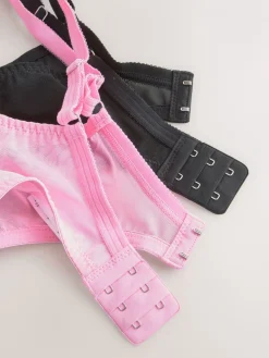 Next Black/Pink DD-K Mesh and Lace Trim Bras 2 Pack Outlet