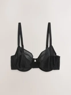 Next Black/Pink DD-K Mesh and Lace Trim Bras 2 Pack Outlet