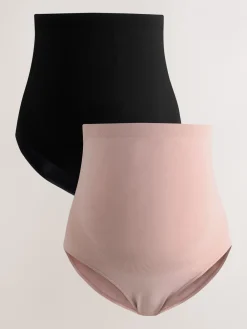 Next Black/Pink Full Brief Maternity Short Knickers 2 Pack Online