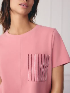 Next Short Set Pyjamas 2 Pack Black/Pink Stripe