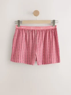 Next Short Set Pyjamas 2 Pack Black/Pink Stripe