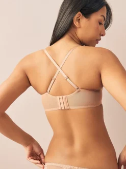 Next Black/Praline Nude A-E Lace Light Pad Strapless Multiway Bras 2 Pack Best