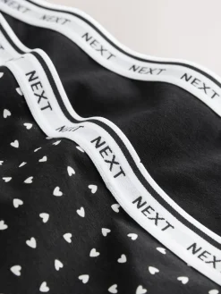 Next Full Brief Heavy Flow Period Knickers 2 Pack Black/Red Heart