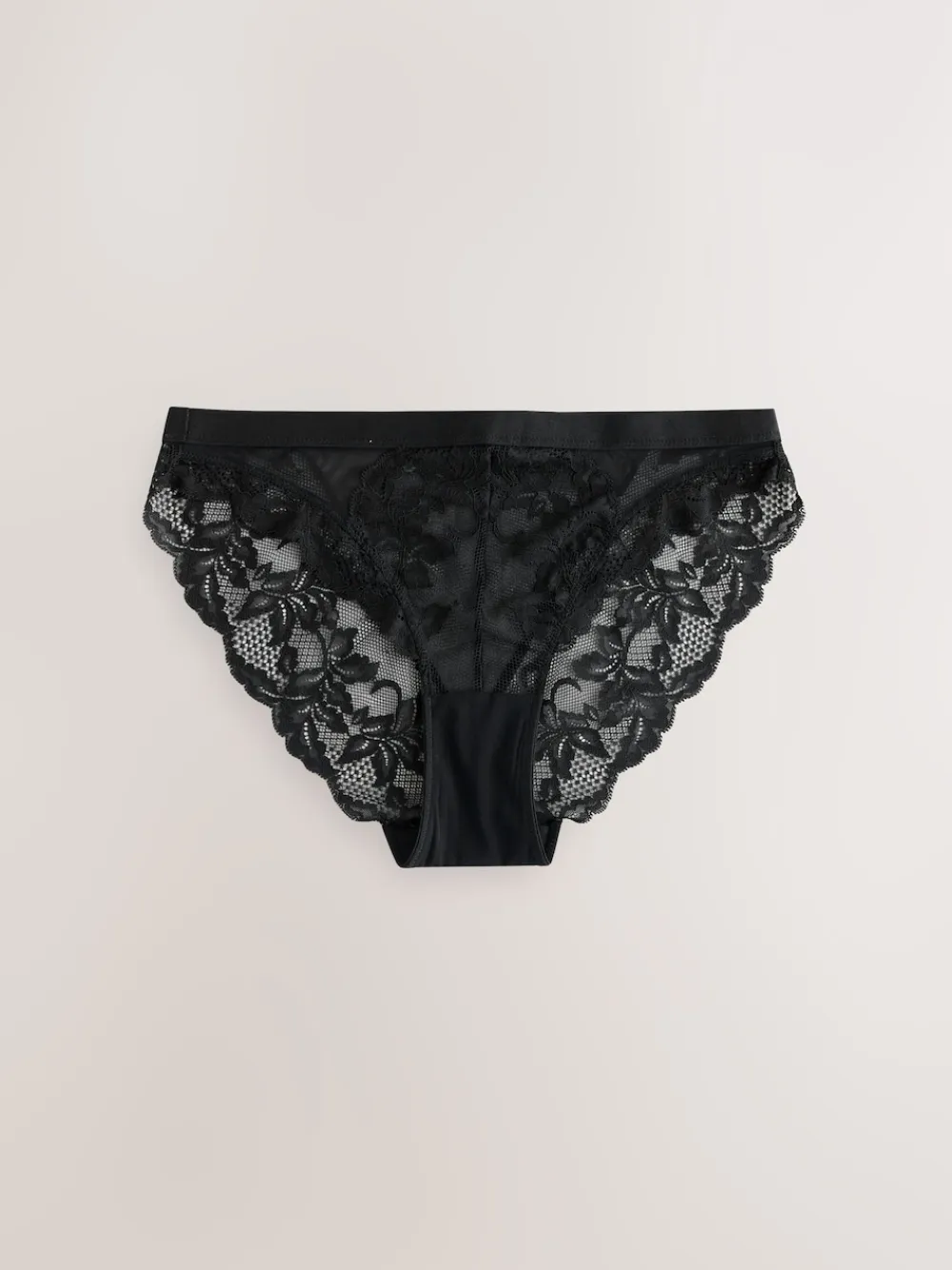 Next Lace Knickers 3 Pack Black/Red/Cream Discount