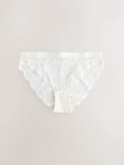 Next Lace Knickers 3 Pack Black/Red/Cream Discount