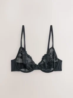 Next Non Pad Full Cup Lace Bras 3 Pack Black/Red/Cream Hot