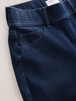 Next Jersey Denim Wide Leg Trousers 2 Pack Black/Rinse Blue New