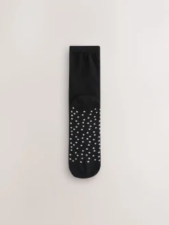 Next Black/White Spots/Stripe Footbed Ankle Socks 4 Pack Black/WhiteSpots/Stripe Best